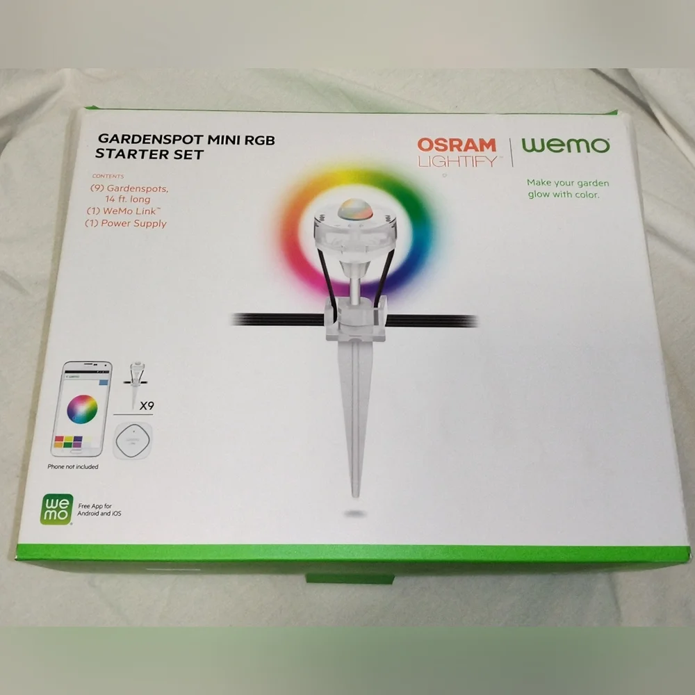 Belkin WeMo + Osram Lightify Gardenspot Mini RGB Starter Set